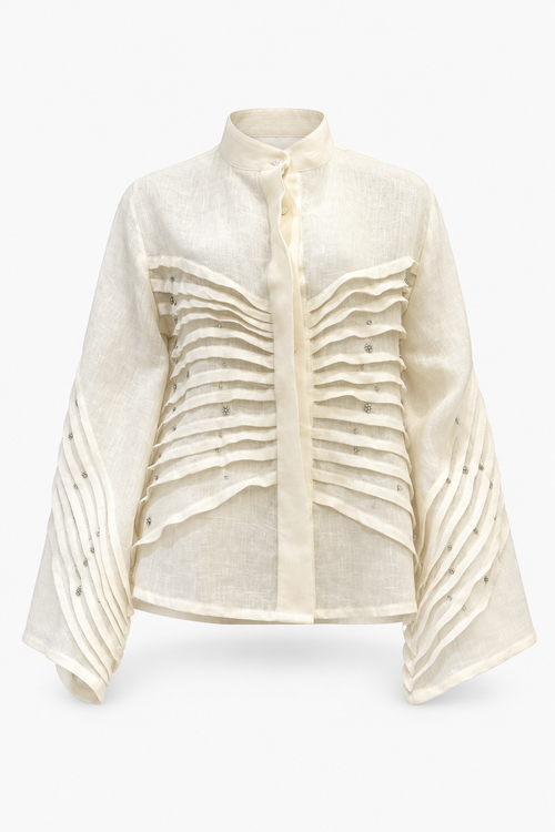 Raffia Fiore Ruffle Shirt