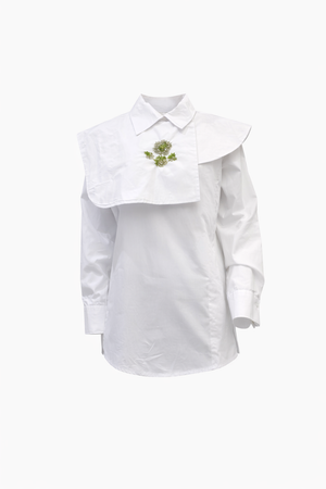 Poplin Verde Embroidered Shirt