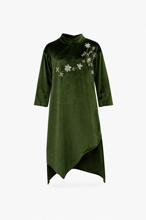 Verde Fiore Velvet Kaftan