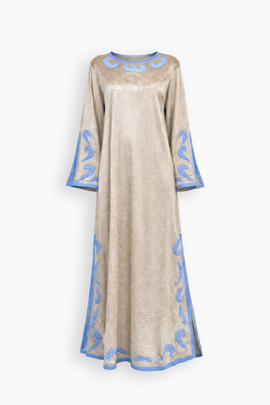 Velvet Beige Mosaic Kaftan
