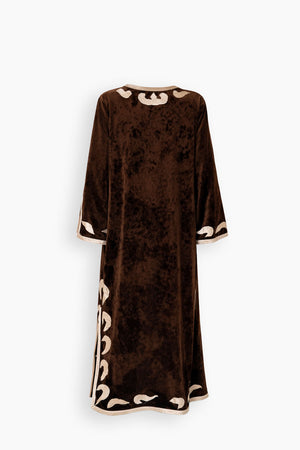 Velvet Marrone Mosaic Kaftan