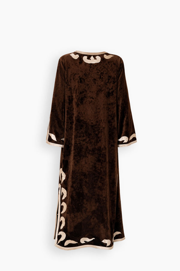 Velvet Marrone Mosaic Kaftan