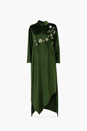 Verde Fiore Velvet Kaftan