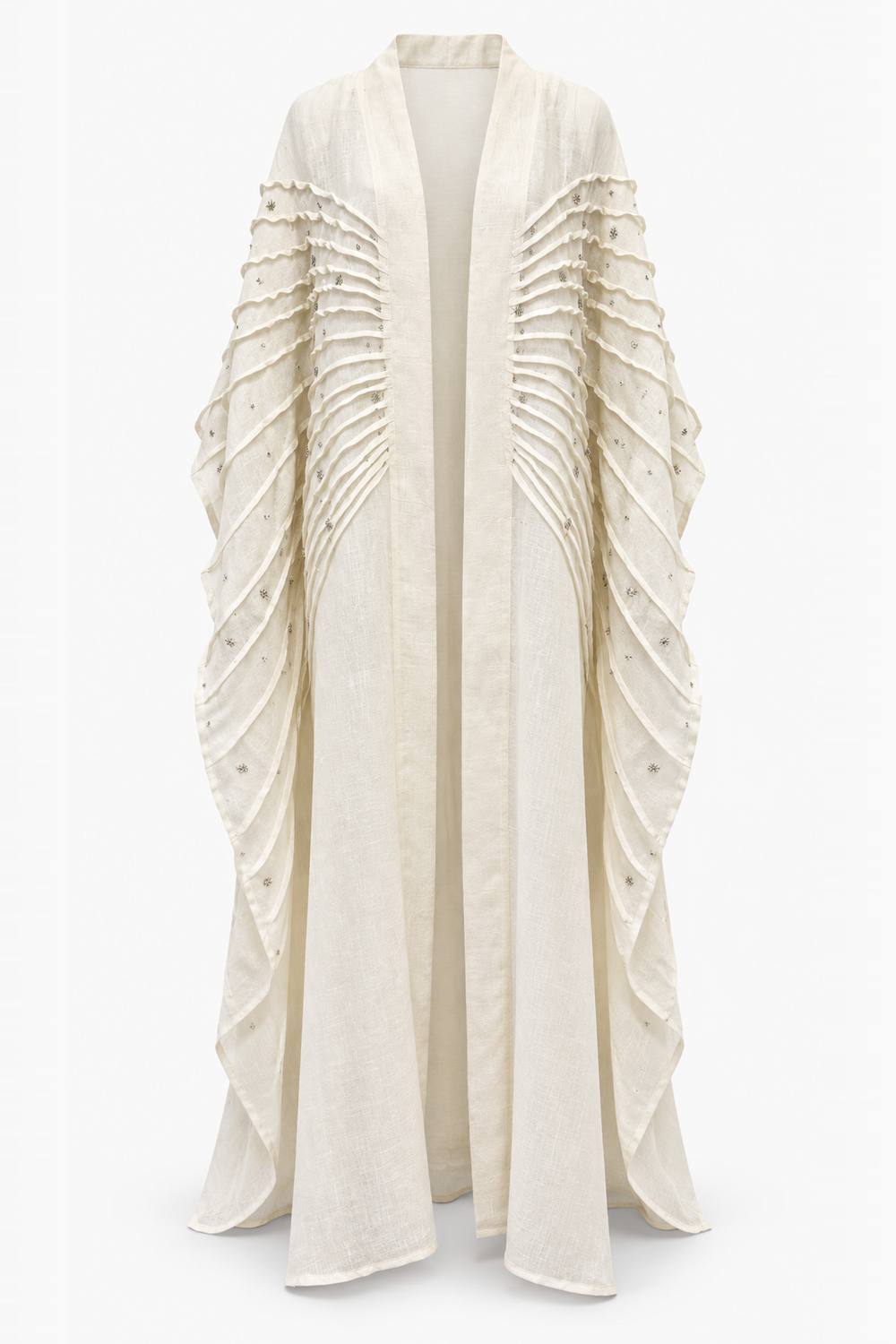 Raffia Fiore Ruffle Open Kaftan