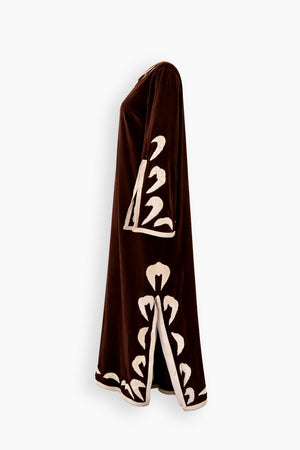 Velvet Marrone Mosaic Kaftan