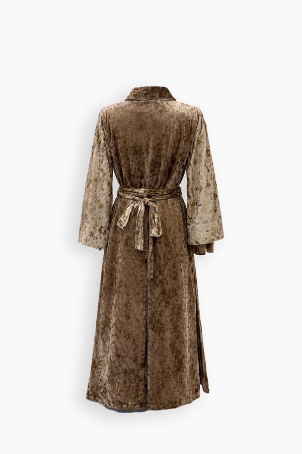 Velvet Open Belted Kaftan