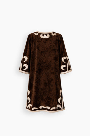 Velvet Marrone Mosaic Kaftan