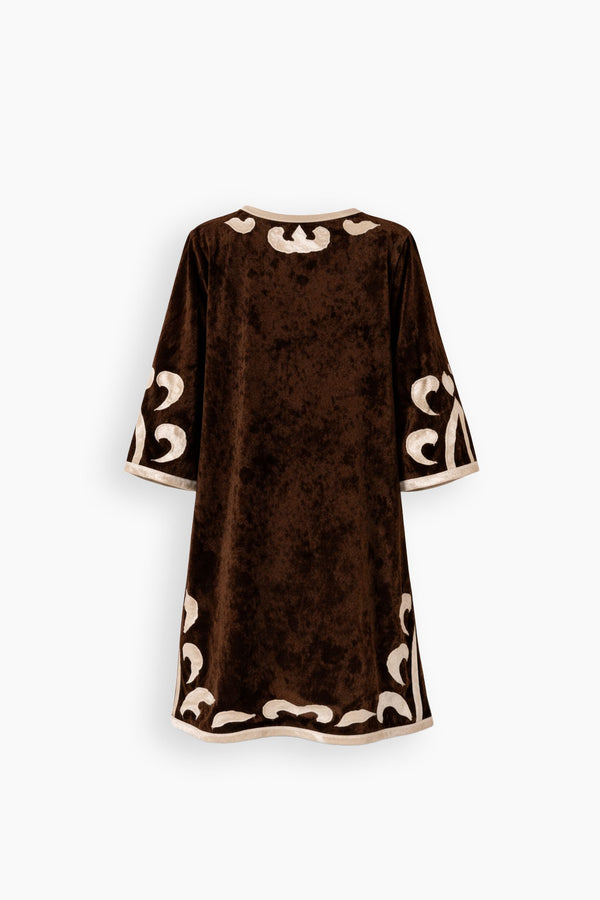Velvet Marrone Mosaic Kaftan
