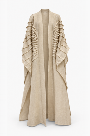 Raffia Fiore Ruffle Open Kaftan