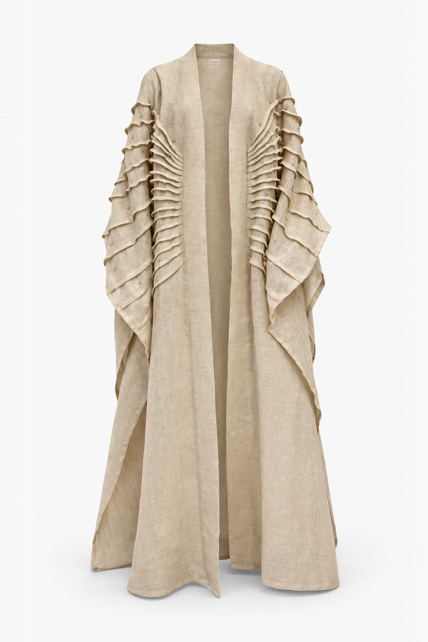 Raffia Fiore Ruffle Open Kaftan