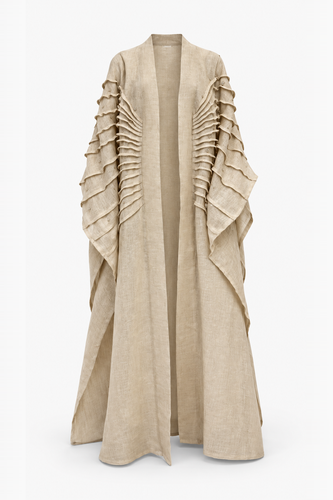 Raffia Fiore Ruffle Open Kaftan