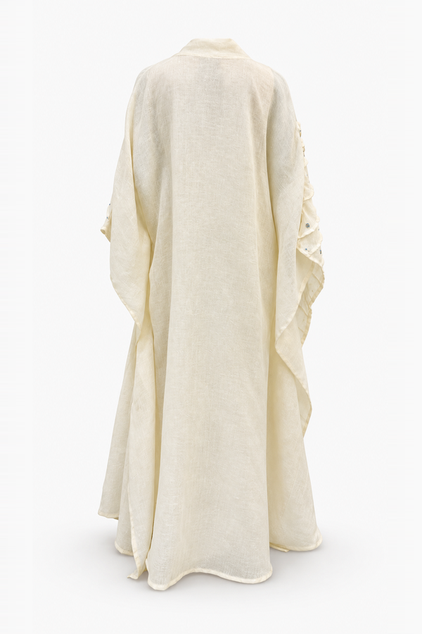 Raffia Fiore Ruffle Open Kaftan