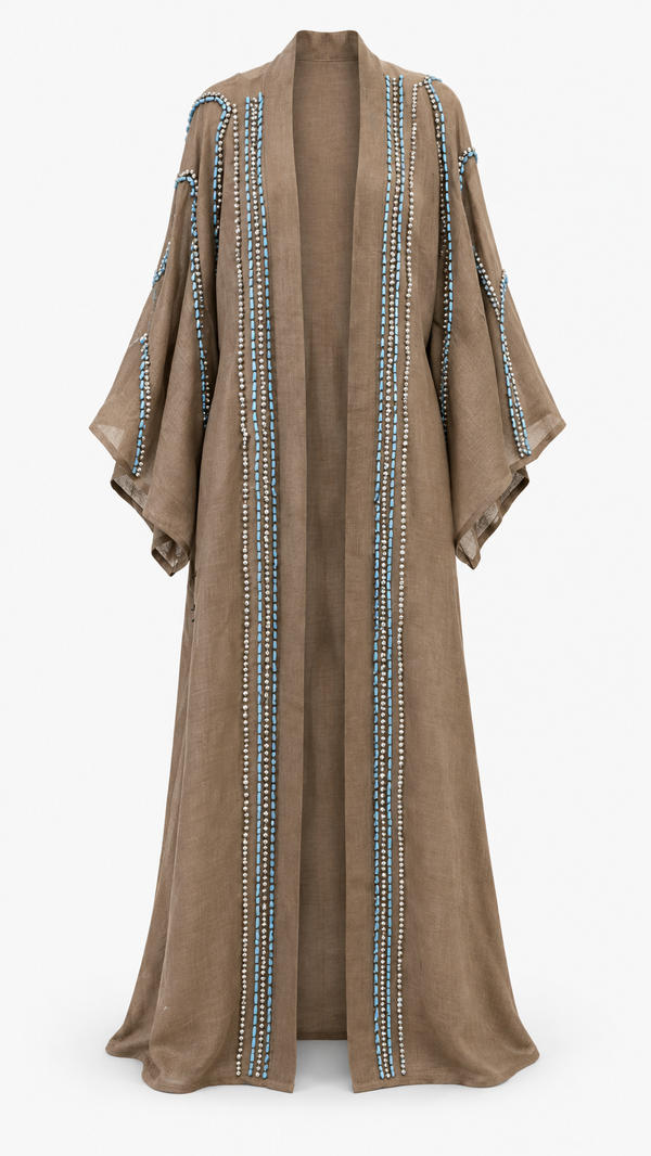 Raffia Preziosa Cascata Open Kaftan