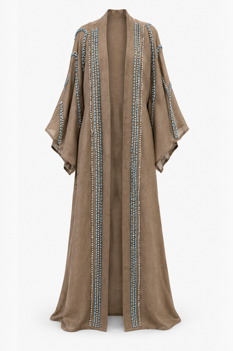 Raffia Preziosa Cascata Open Kaftan