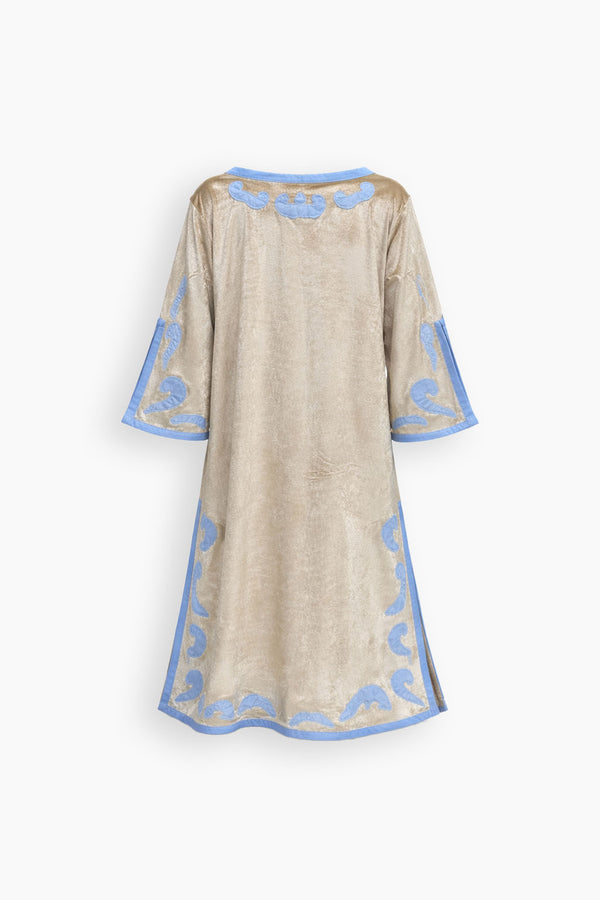 Velvet Beige Mosaic Kaftan