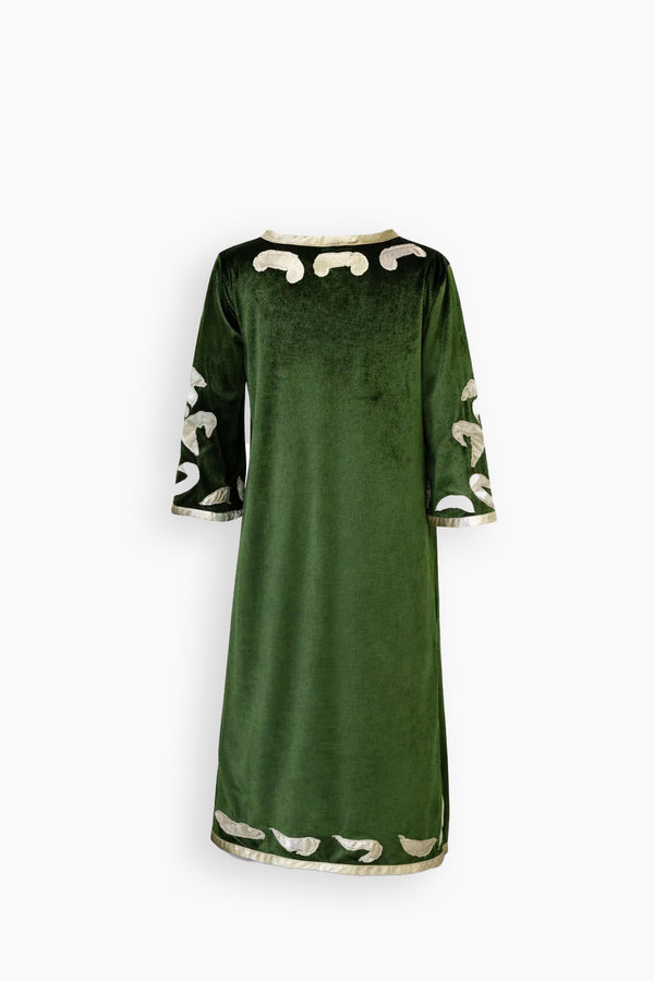 Velvet Verde Mosaic Kaftan