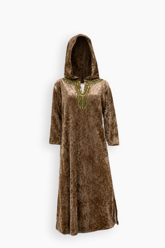 Velvet Hooded Kaftan