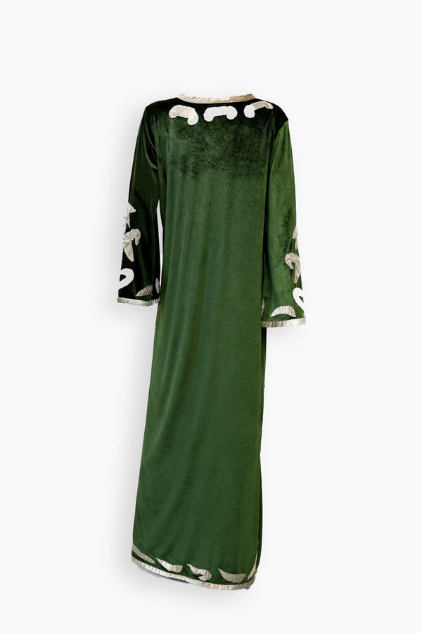 Velvet Verde Mosaic Kaftan