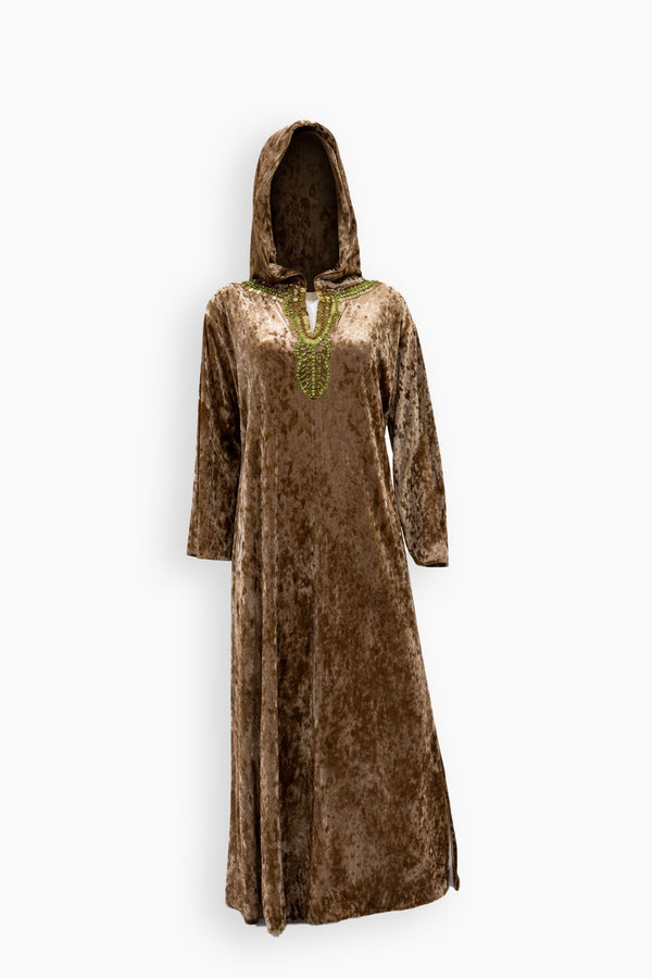 Velvet Hooded Kaftan