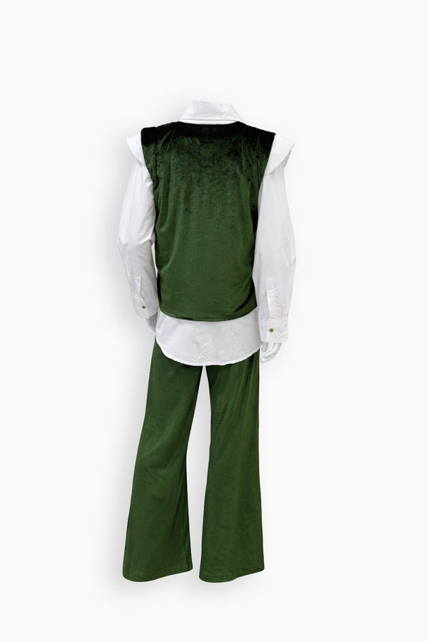 Velvet Verde Embroidered Vest