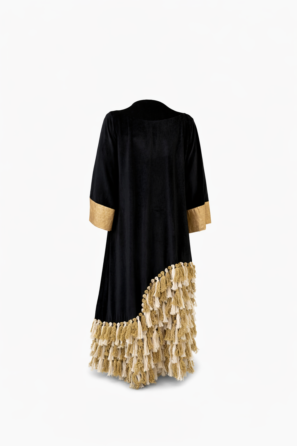 Velvet Nero Tassel Kaftan