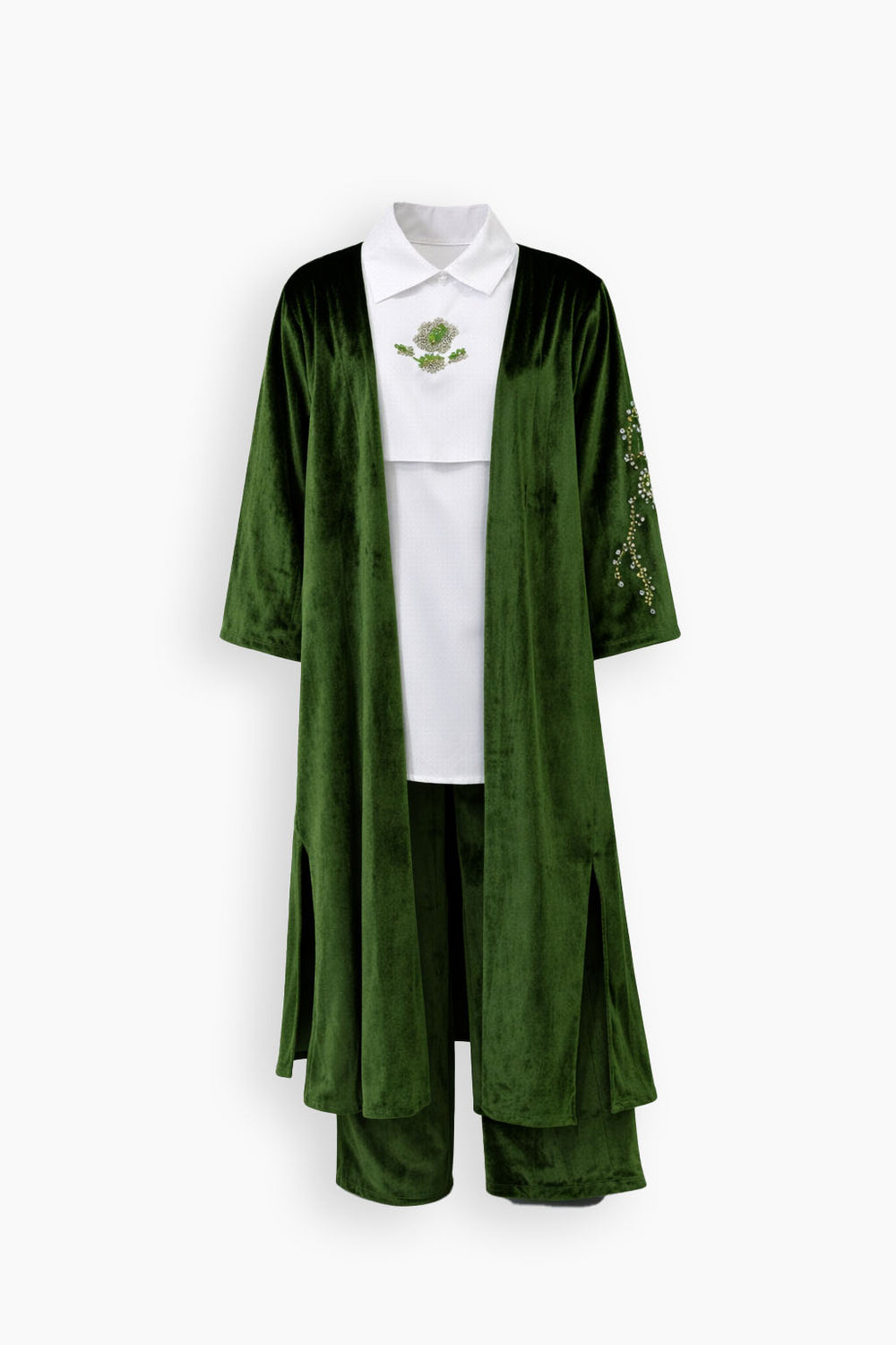 Velvet Verde Open Kaftan II