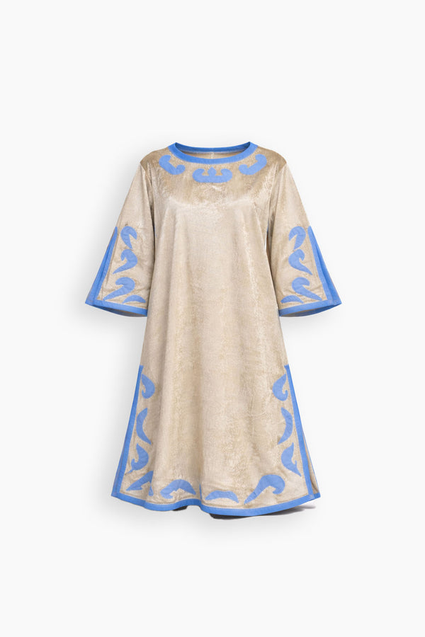 Velvet Beige Mosaic Kaftan