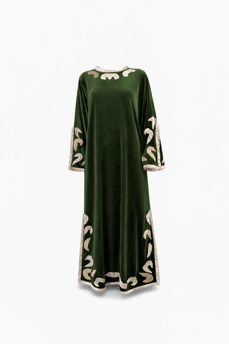 Velvet Verde Mosaic Kaftan
