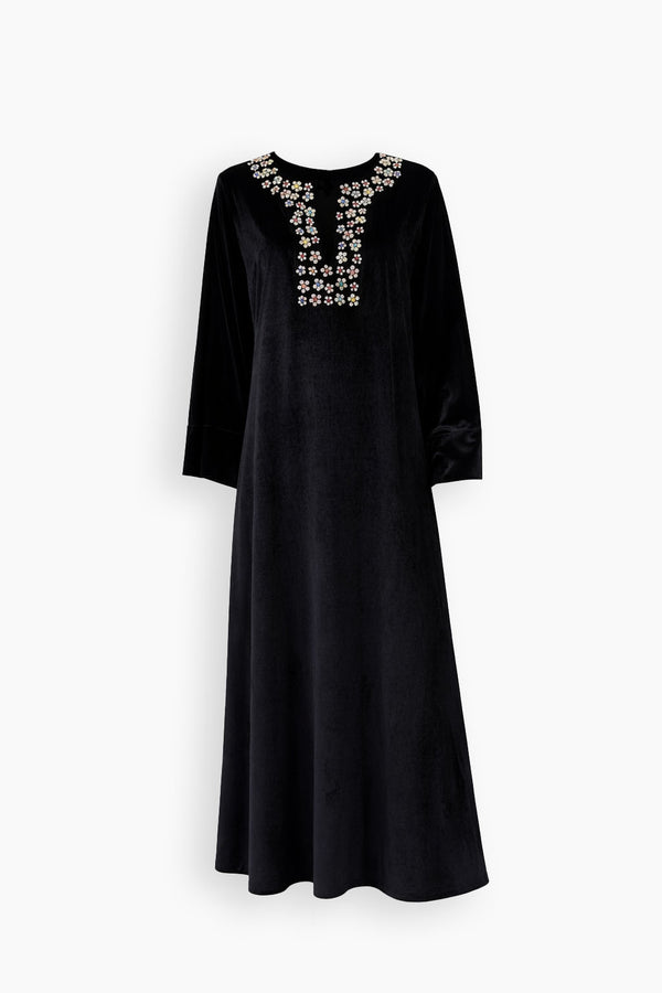 Velvet Fiore Belted Kaftan