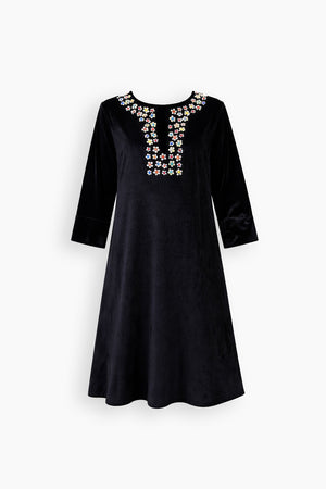 Velvet Fiore Belted Kaftan