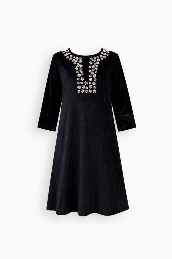 Velvet Fiore Belted Kaftan