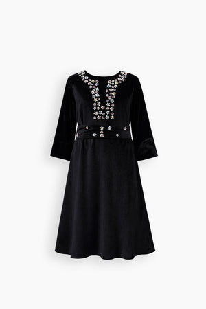 Velvet Fiore Belted Kaftan