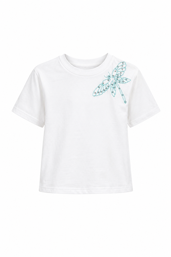 Dragonfly Embroidered T-shirt