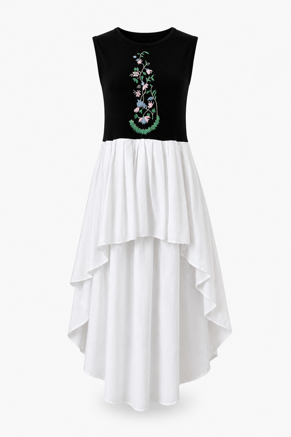 Fior Di Mosaico Contrasto Dress