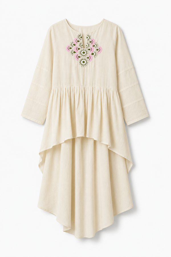 Fior Di Mosaico Asymmetrical Kaftan