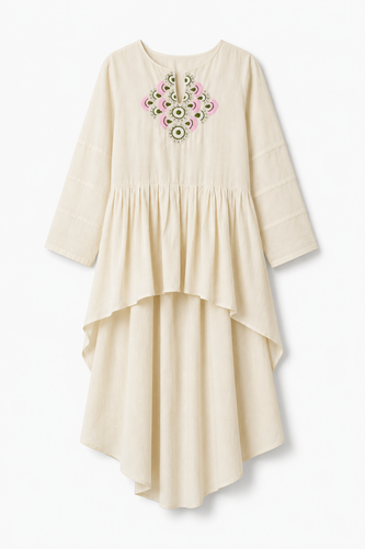 Fior Di Mosaico Asymmetrical Kaftan