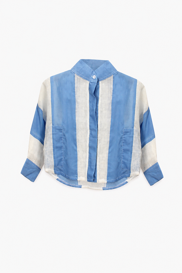 La Raffia Shirt Blu