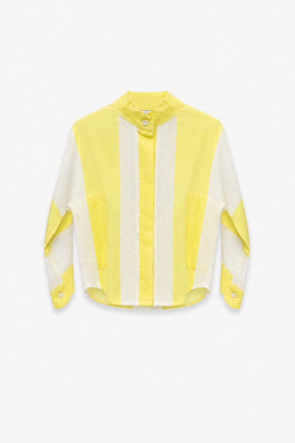 La Raffia Shirt Yellow