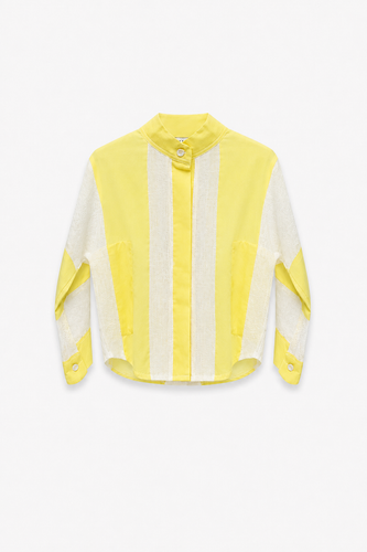 La Raffia Shirt Yellow