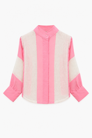 La Raffia Shirt Pink
