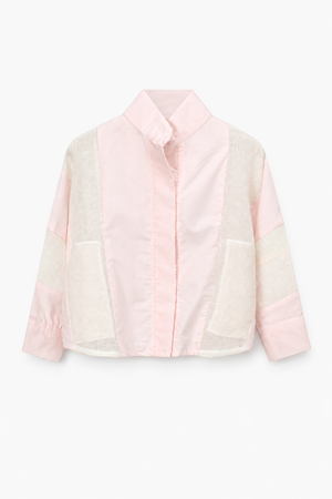 La Raffia Shirt Baby Pink