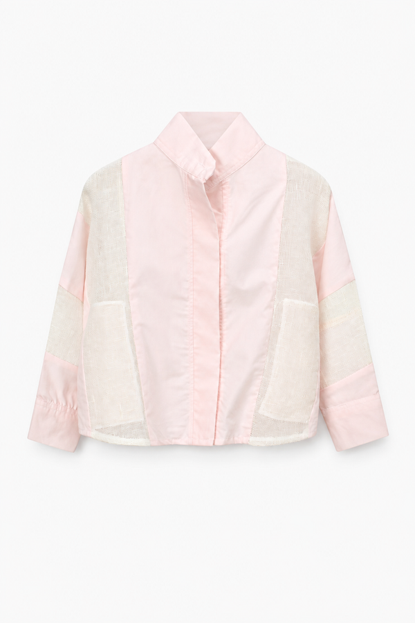 La Raffia Shirt Baby Pink