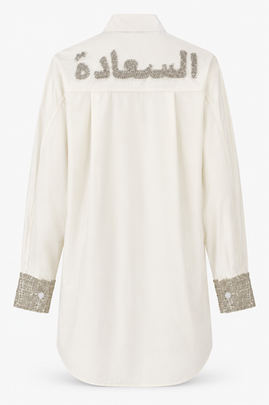 Happiness Rhinestone Poplin Shirt