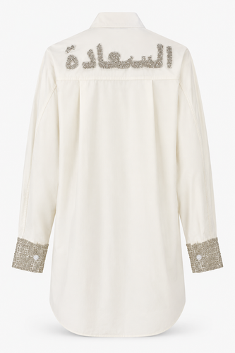 Happiness Rhinestone Poplin Shirt