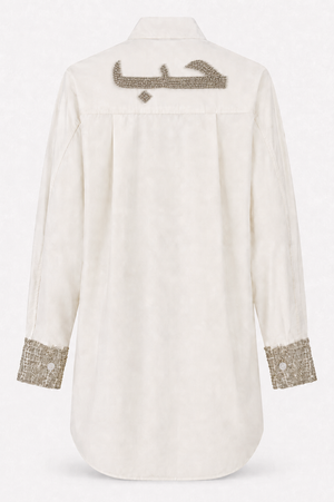Love Rhinestone Poplin Shirt