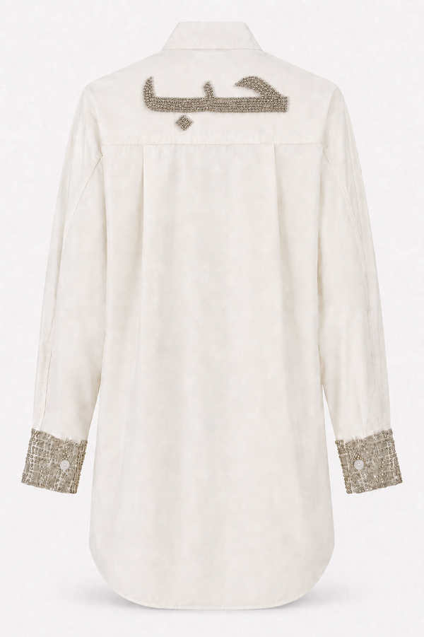 Love Rhinestone Poplin Shirt