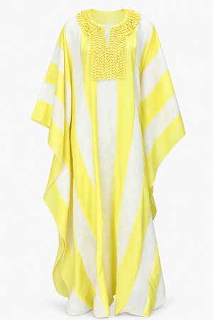 La Riga Raffia Shell Kaftan