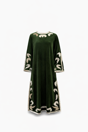 Velvet Verde Mosaic Kaftan