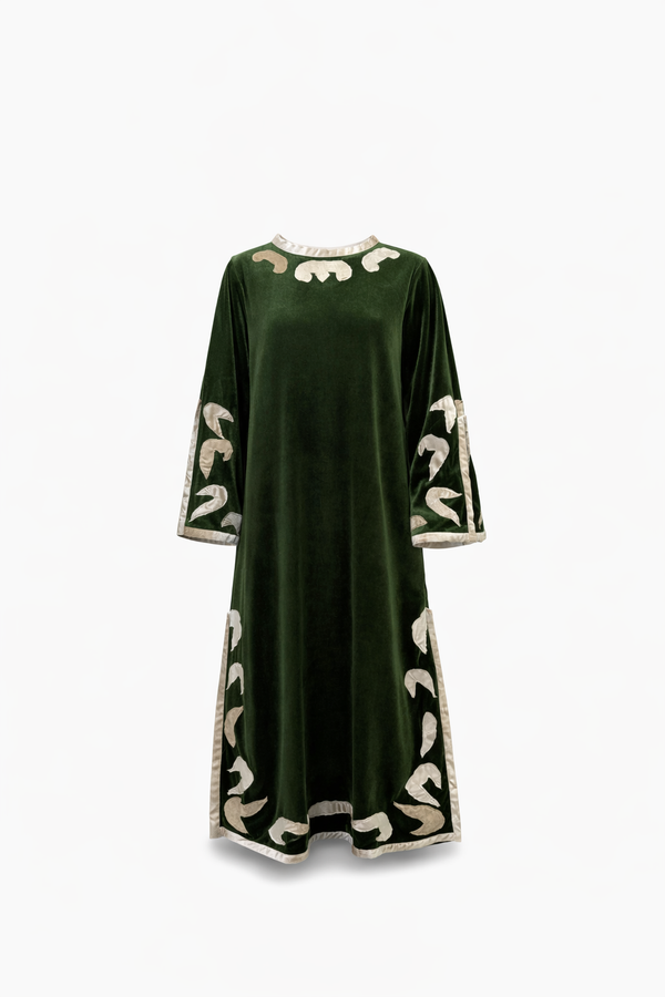 Velvet Verde Mosaic Kaftan