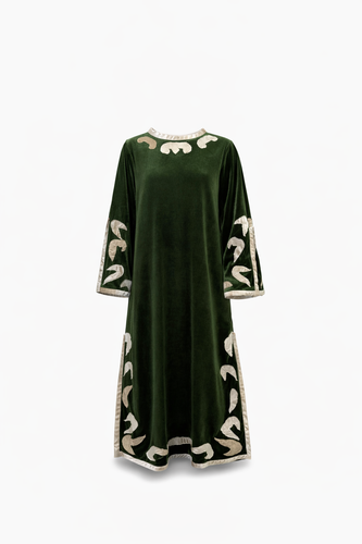Velvet Verde Mosaic Kaftan
